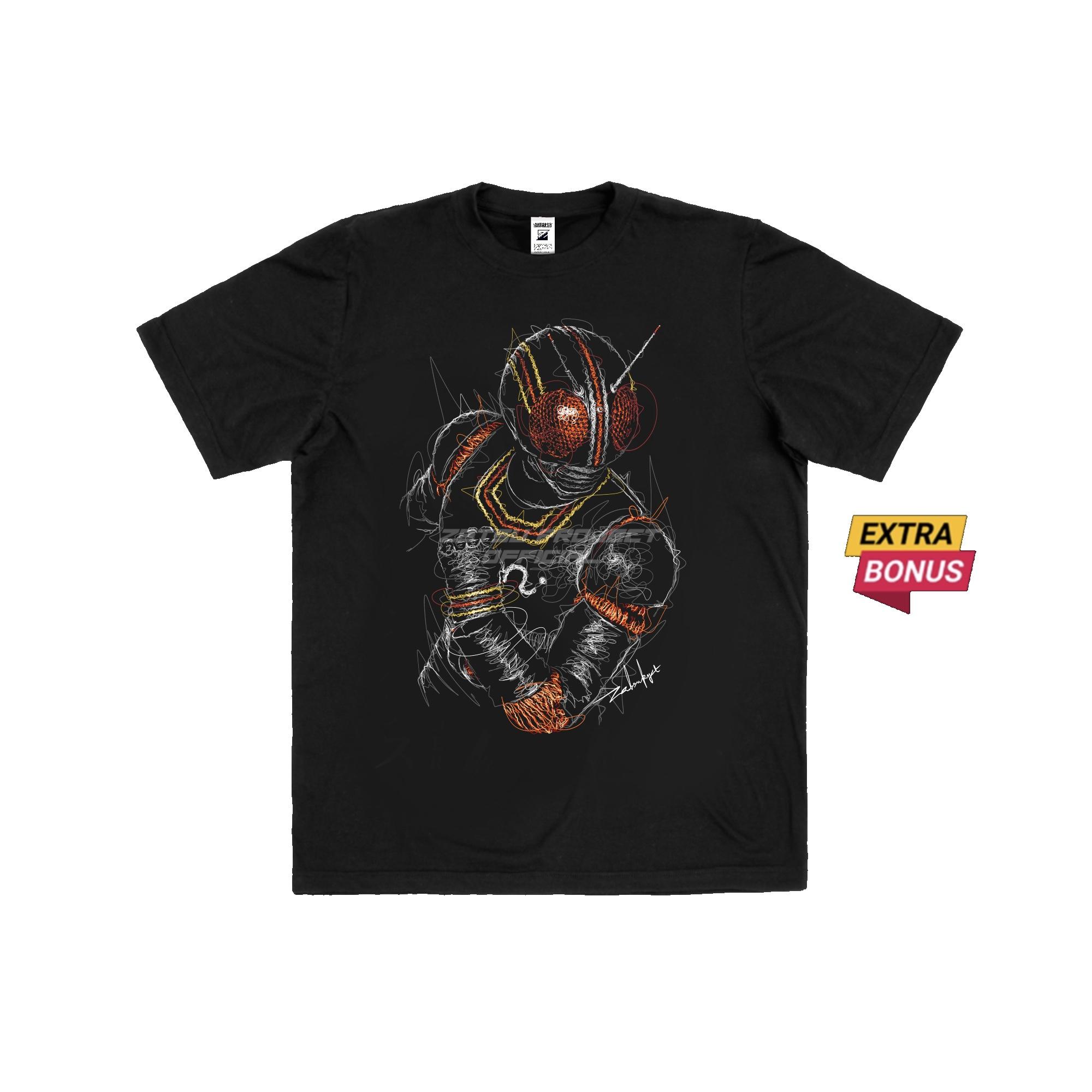 Zetproject Zetsu - Kaos Tshirt Anime Distro Hitam Pria Wanita Lengan Pendek - Kamenblack-2