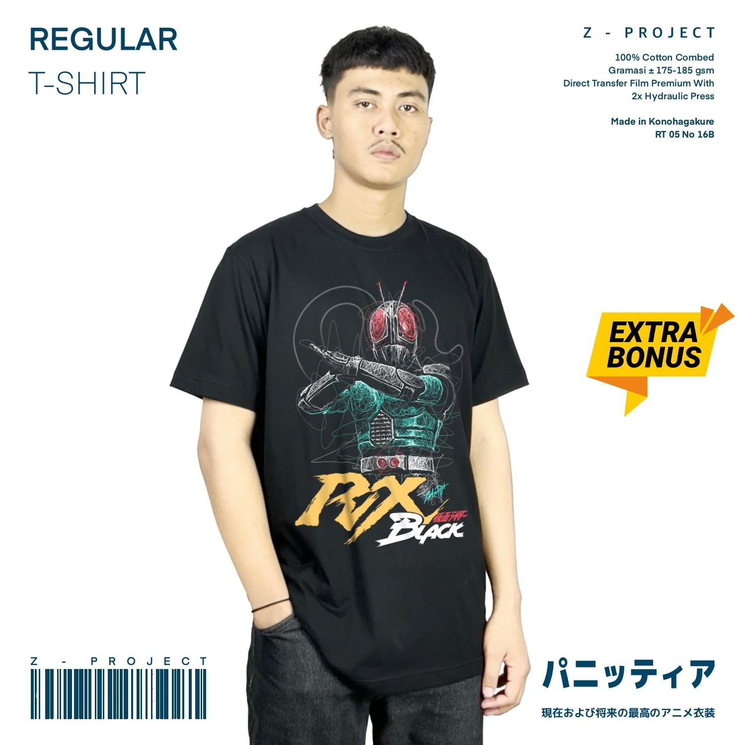 Zetproject Zetsu - Kaos Tshirt Anime Distro Hitam Pria Wanita Lengan Pendek - BlackRX