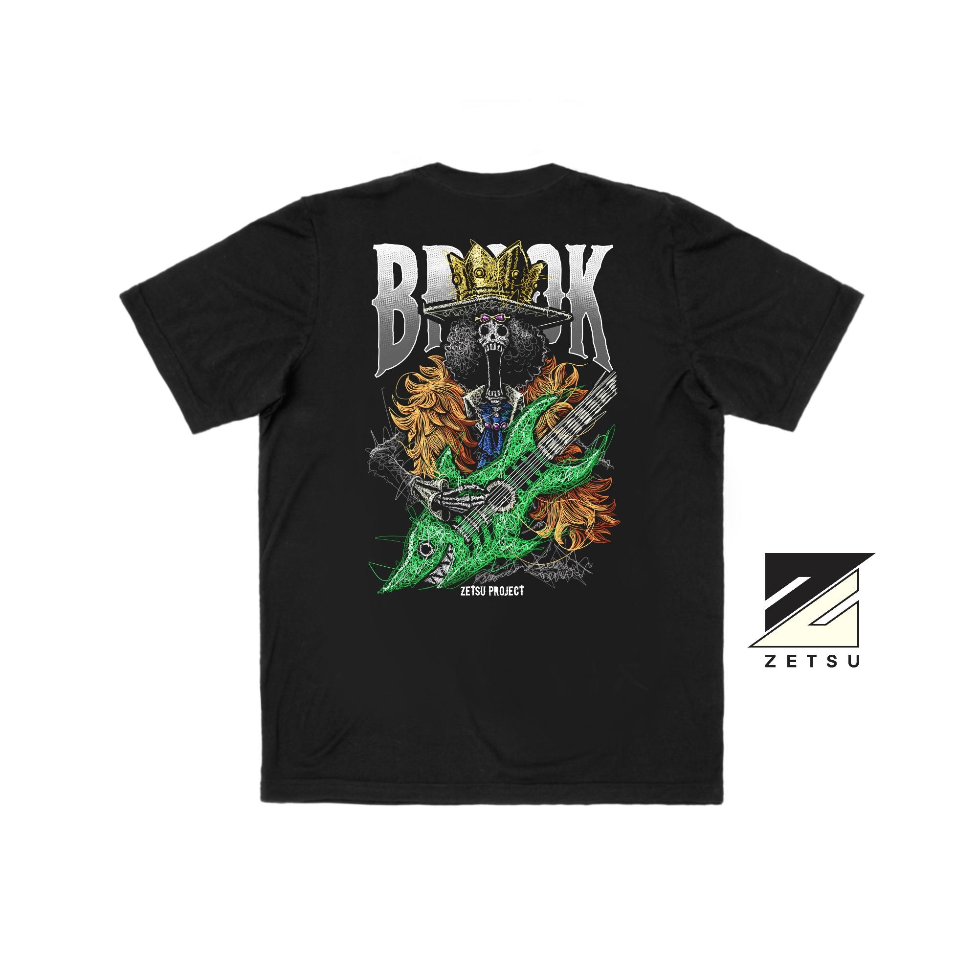 Zetproject Zetsu - Kaos Tshirt Anime Distro Hitam Pria Wanita Lengan Pendek - Brook-4