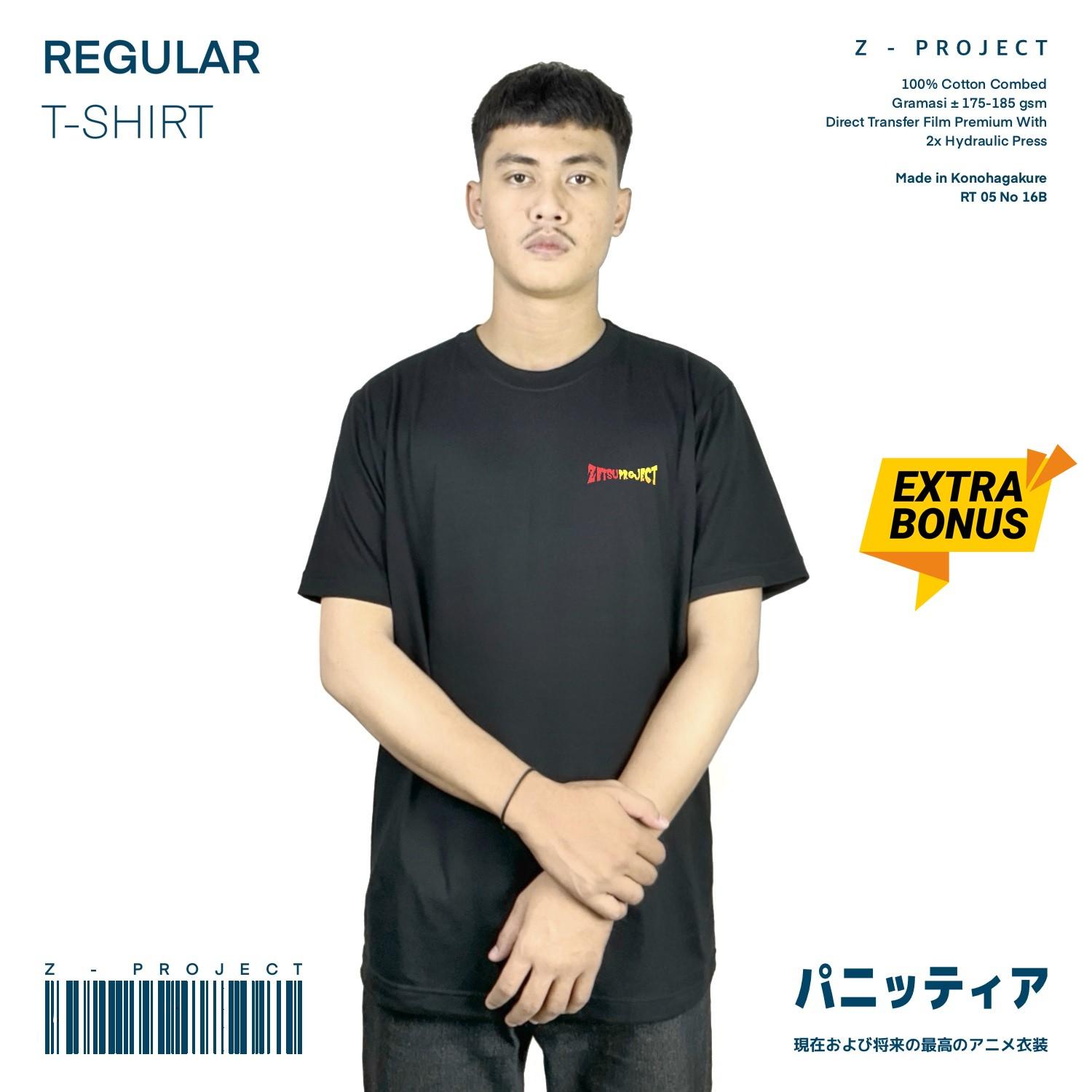 Zetproject Zetsu - Kaos Tshirt Anime Distro Hitam Pria Wanita Lengan Pendek - Gohan-2