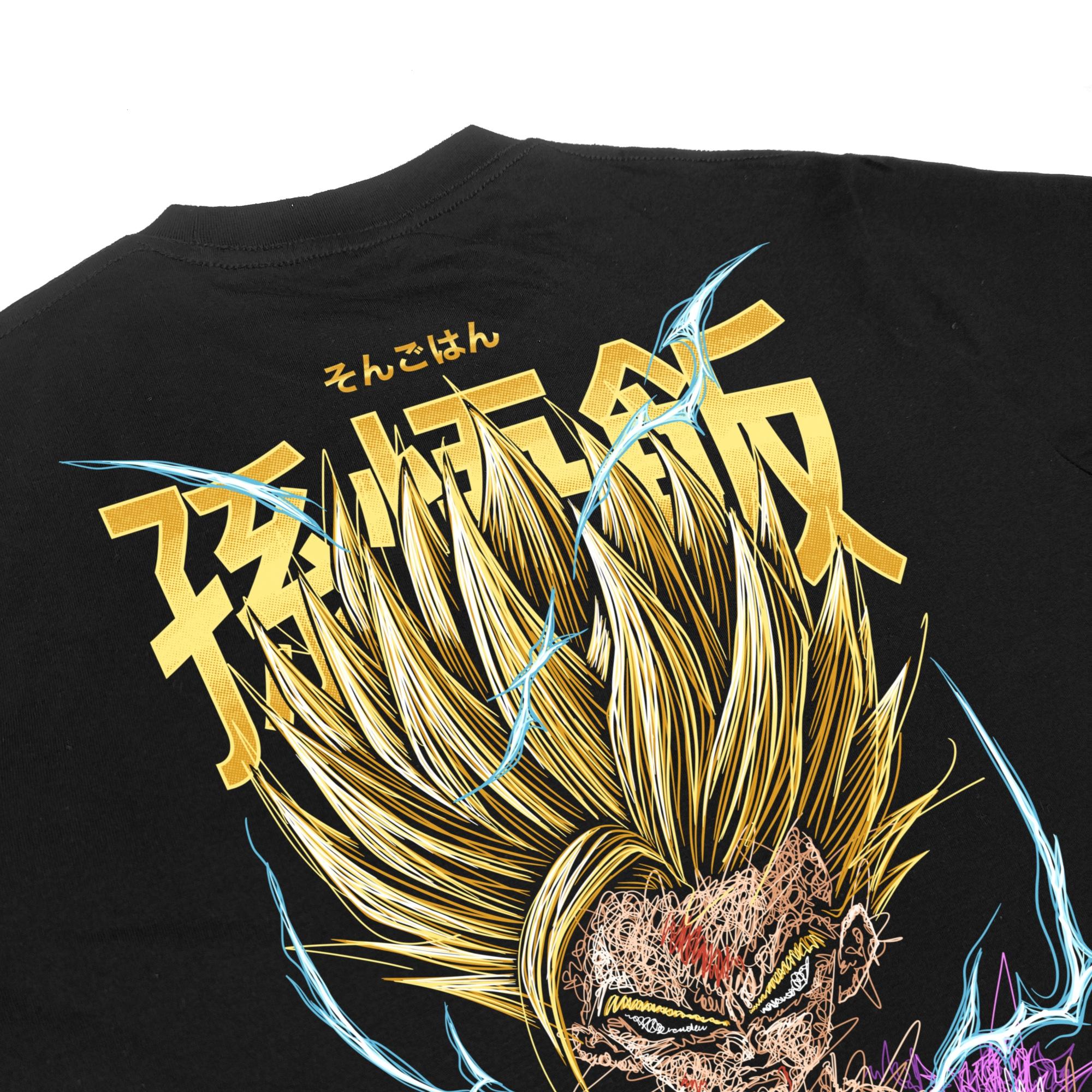 Zetproject Zetsu - Kaos Tshirt Anime Distro Hitam Pria Wanita Lengan Pendek - Gohan-5