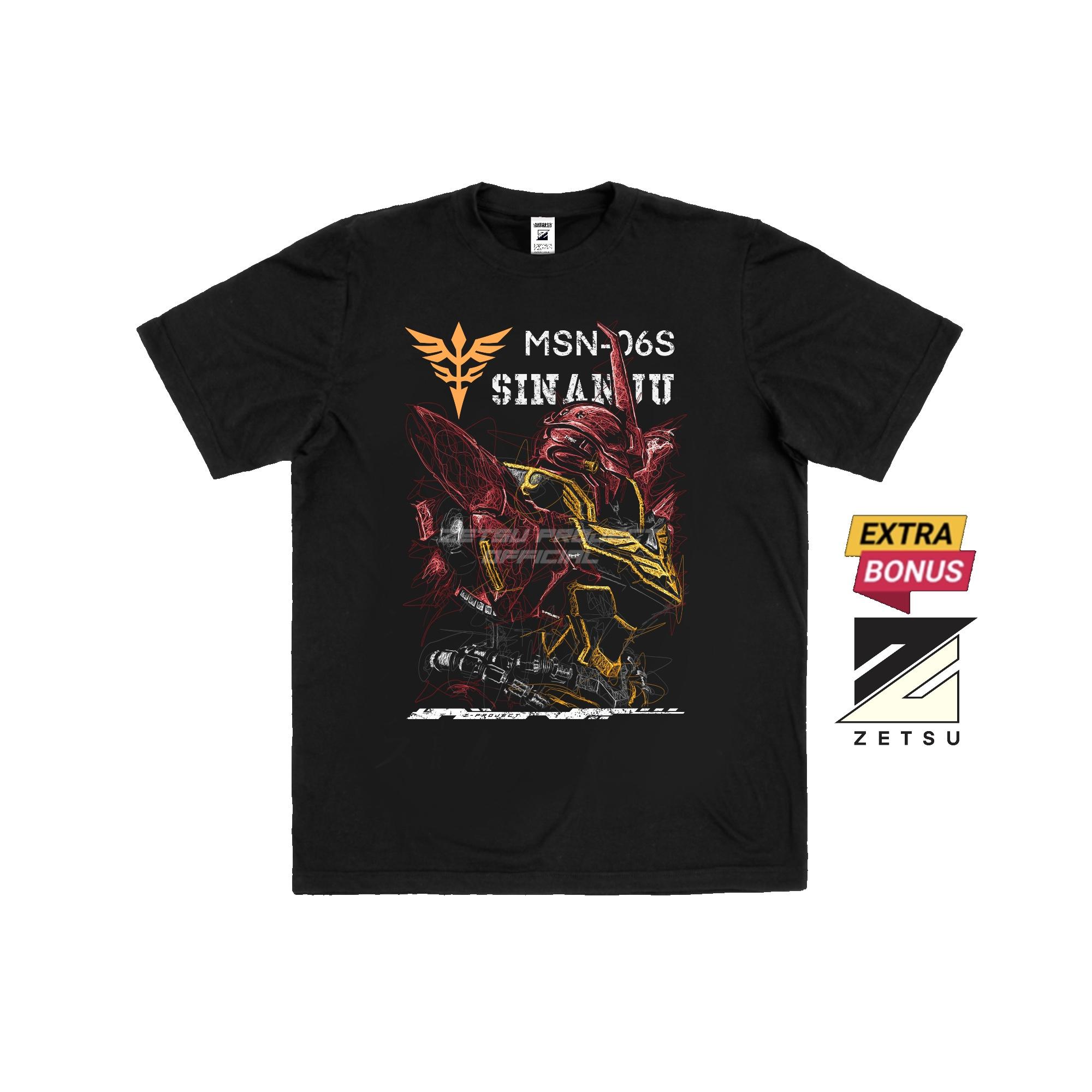 Zetproject Zetsu - Kaos Tshirt Anime Distro Hitam Pria Wanita Lengan Pendek - Sinanju-2