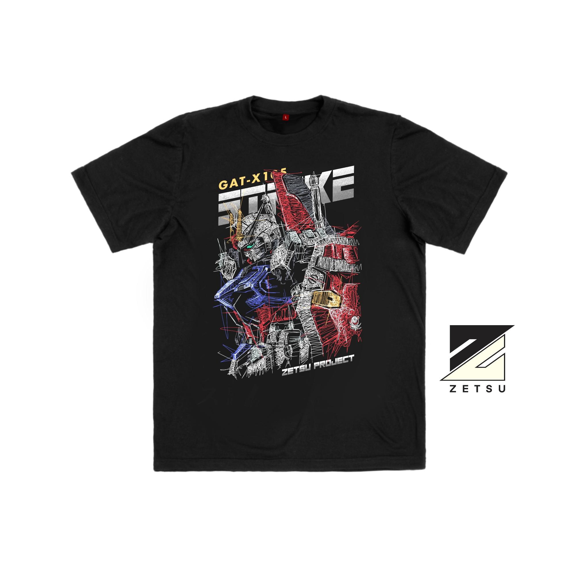 Zetproject Zetsu - Kaos Tshirt Anime Distro Hitam Pria Wanita Lengan Pendek - Strikemecha-2