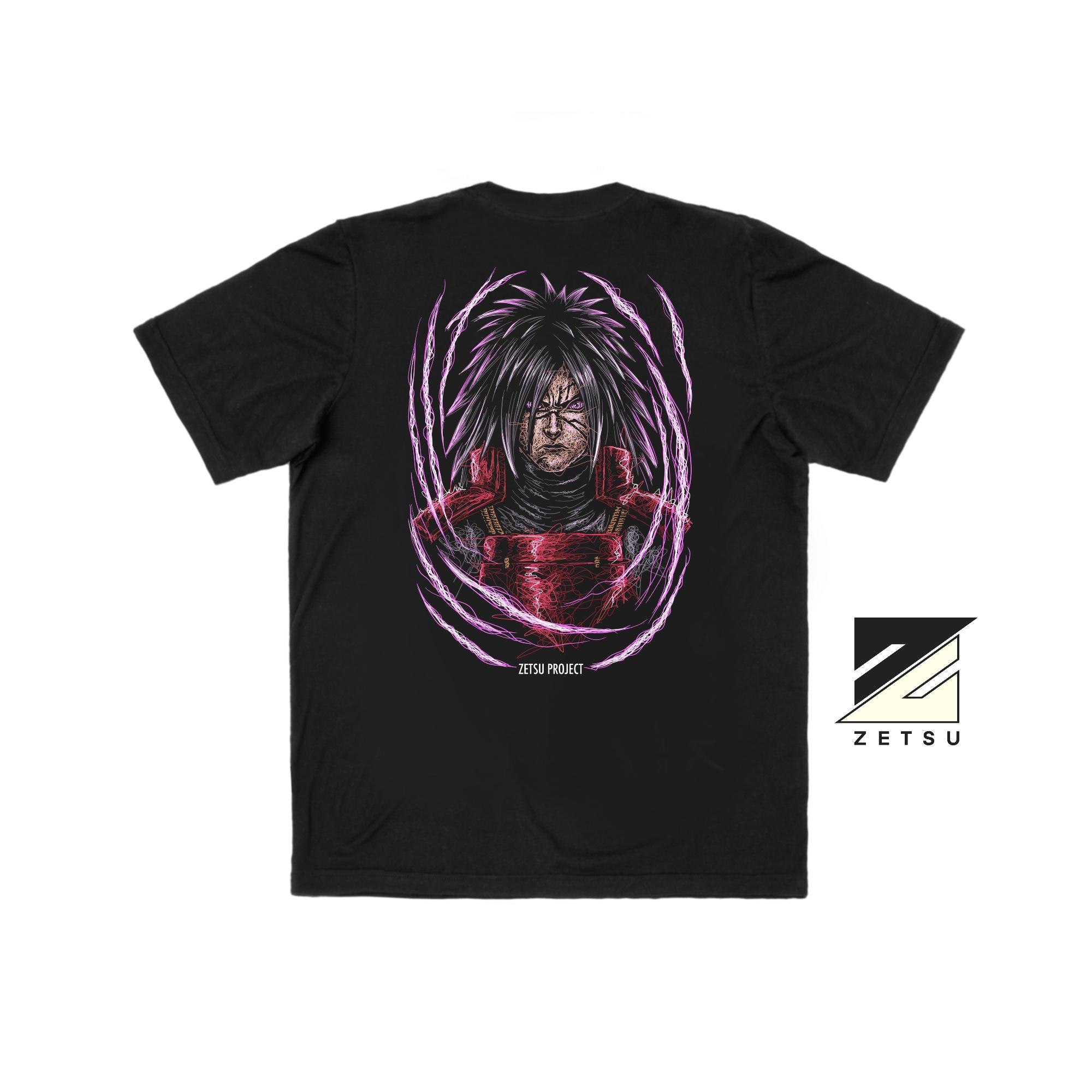 Zetproject Zetsu - Kaos Tshirt Anime Distro Hitam Pria Wanita Lengan Pendek - Madara-3