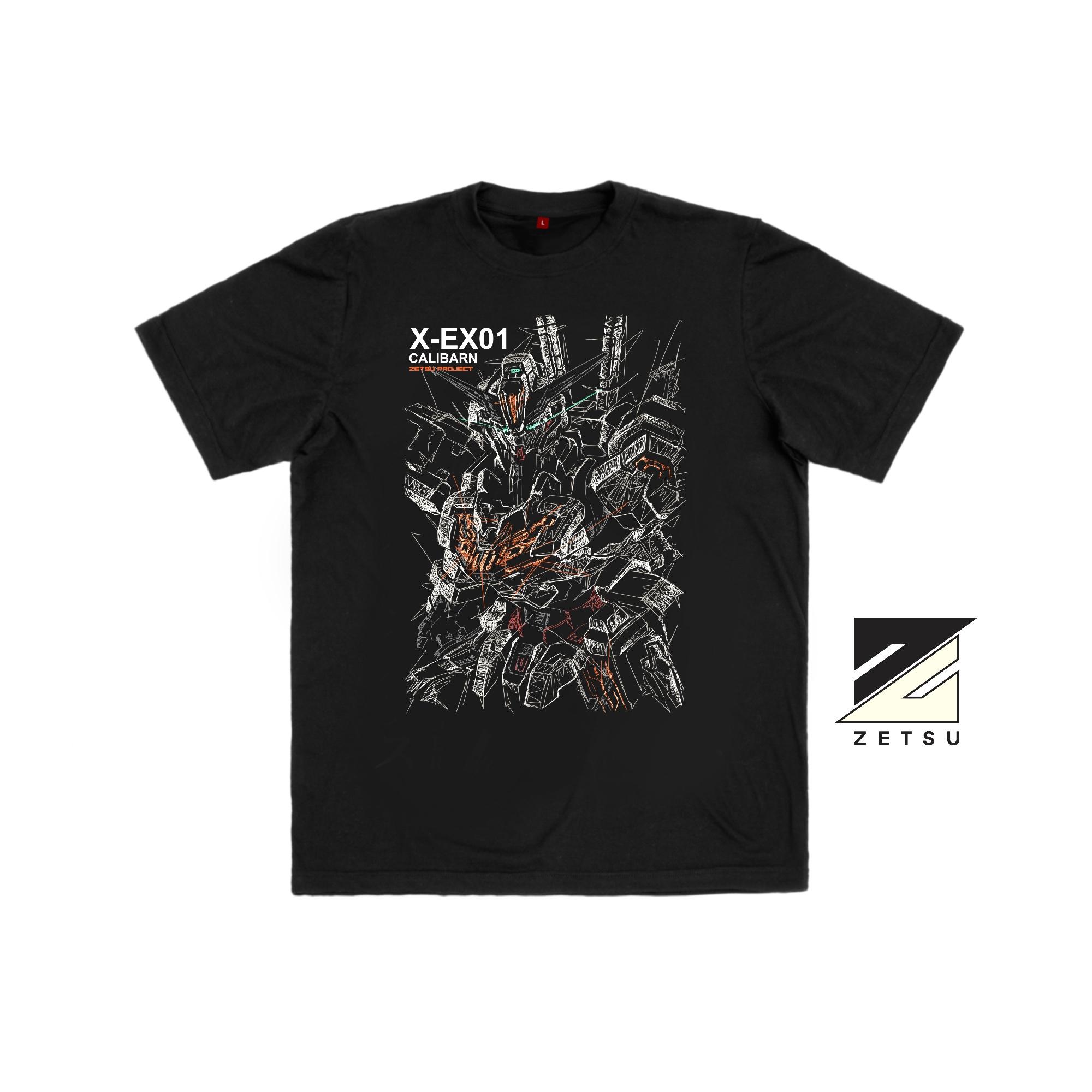 Zetproject Zetsu - Kaos Tshirt Anime Distro Hitam Pria Wanita Lengan Pendek - Calibarn-2