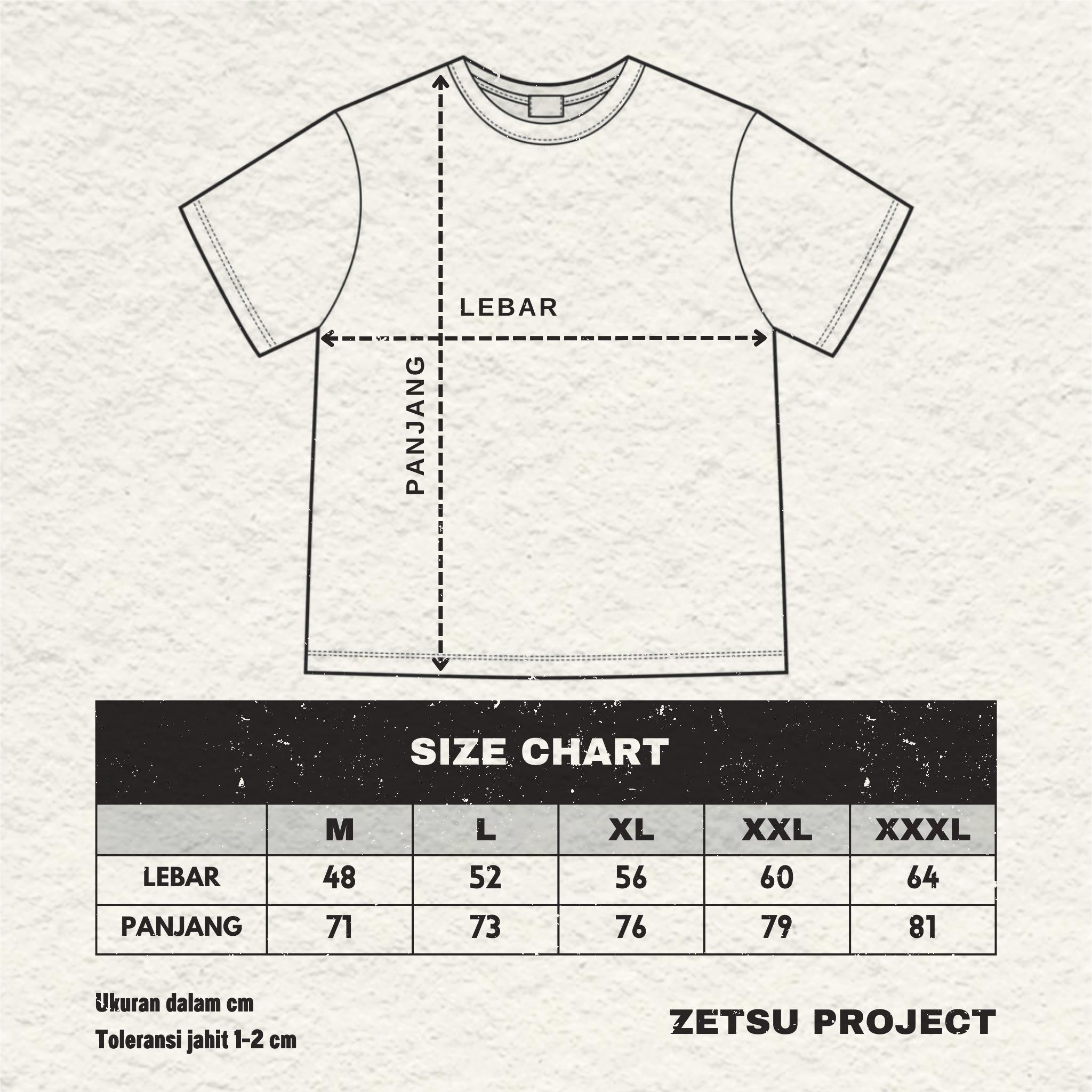 Zetproject Zetsu - Kaos Tshirt Anime Distro Hitam Pria Wanita Lengan Pendek - Cell-8