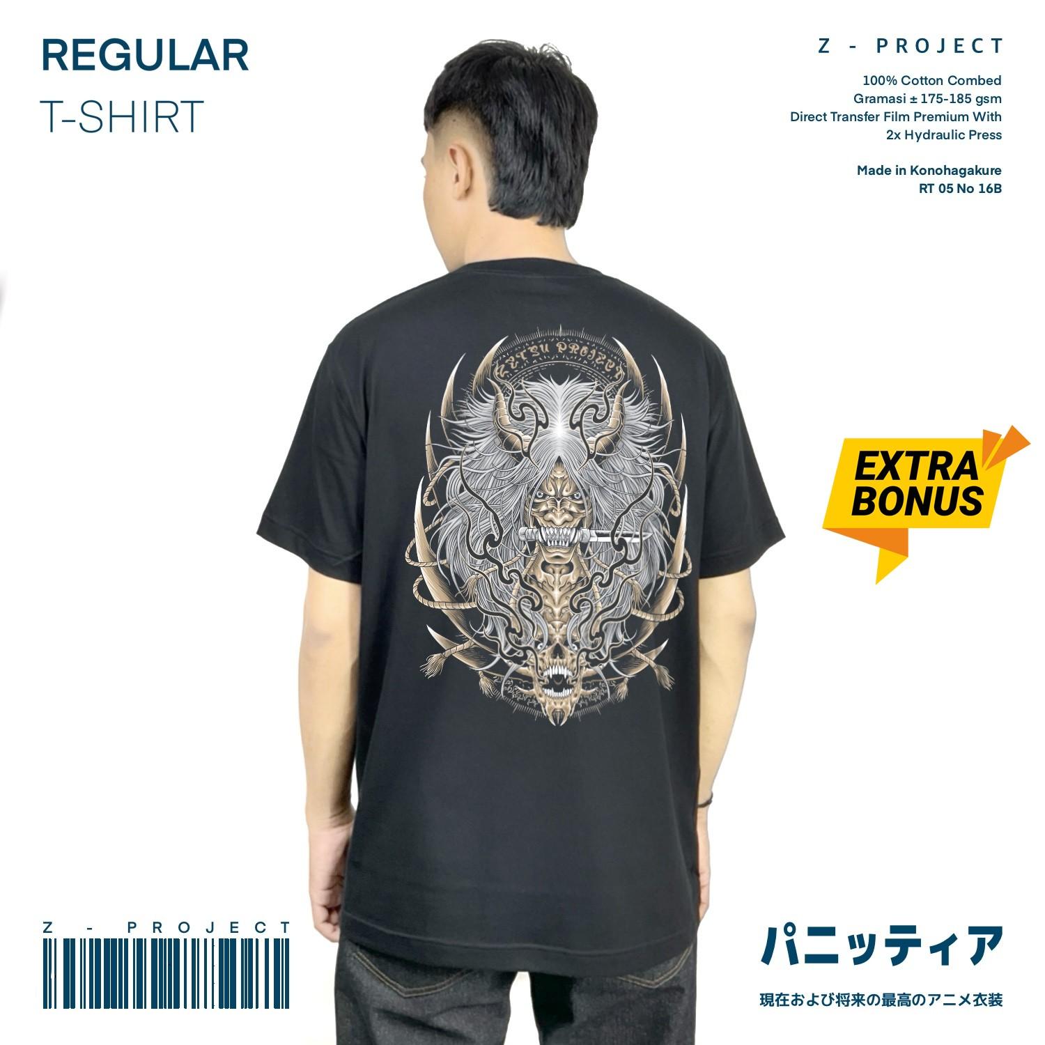 Zetproject Zetsu - Kaos Tshirt Anime Distro Hitam Pria Wanita Lengan Pendek - Fujin