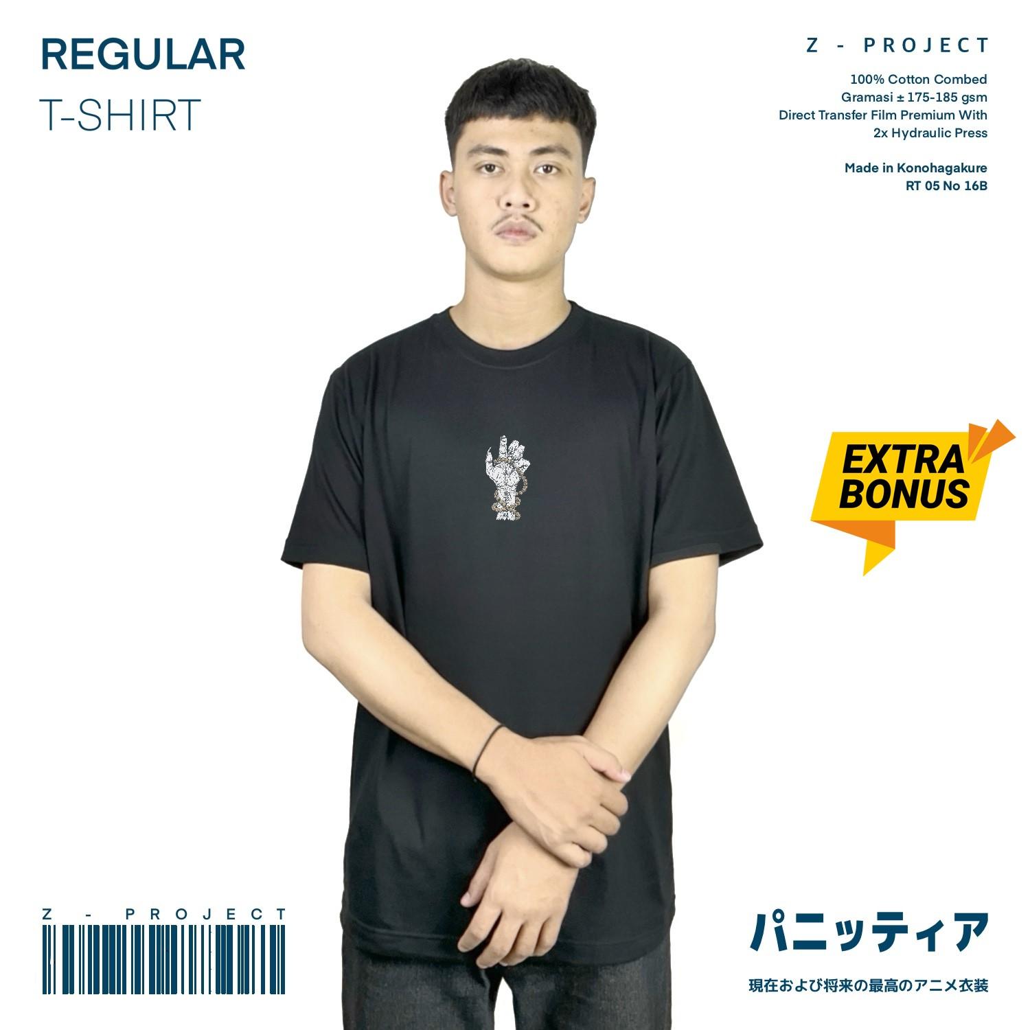 Zetproject Zetsu - Kaos Tshirt Anime Distro Hitam Pria Wanita Lengan Pendek - Fujin-2