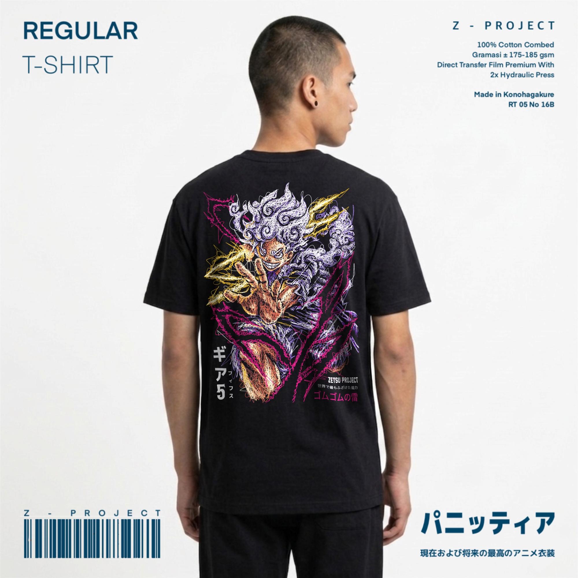 Zetproject Zetsu - Kaos Tshirt Anime Distro Hitam Pria Wanita Lengan Pendek - Scgear5