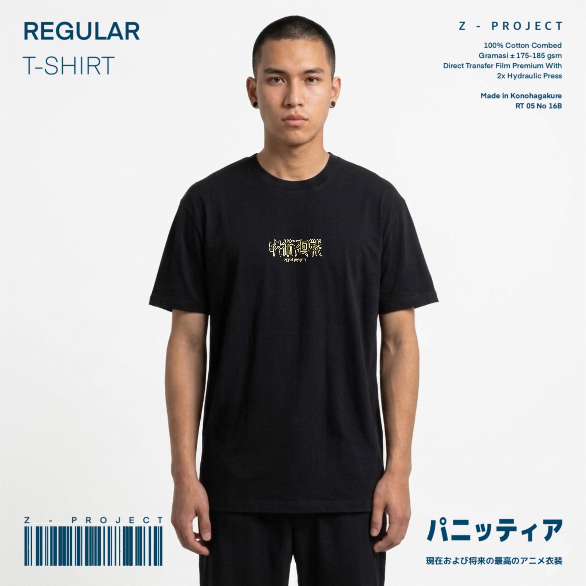 Zetproject Zetsu - Kaos Tshirt Anime Distro Hitam Pria Wanita Lengan Pendek - SCGojo-3