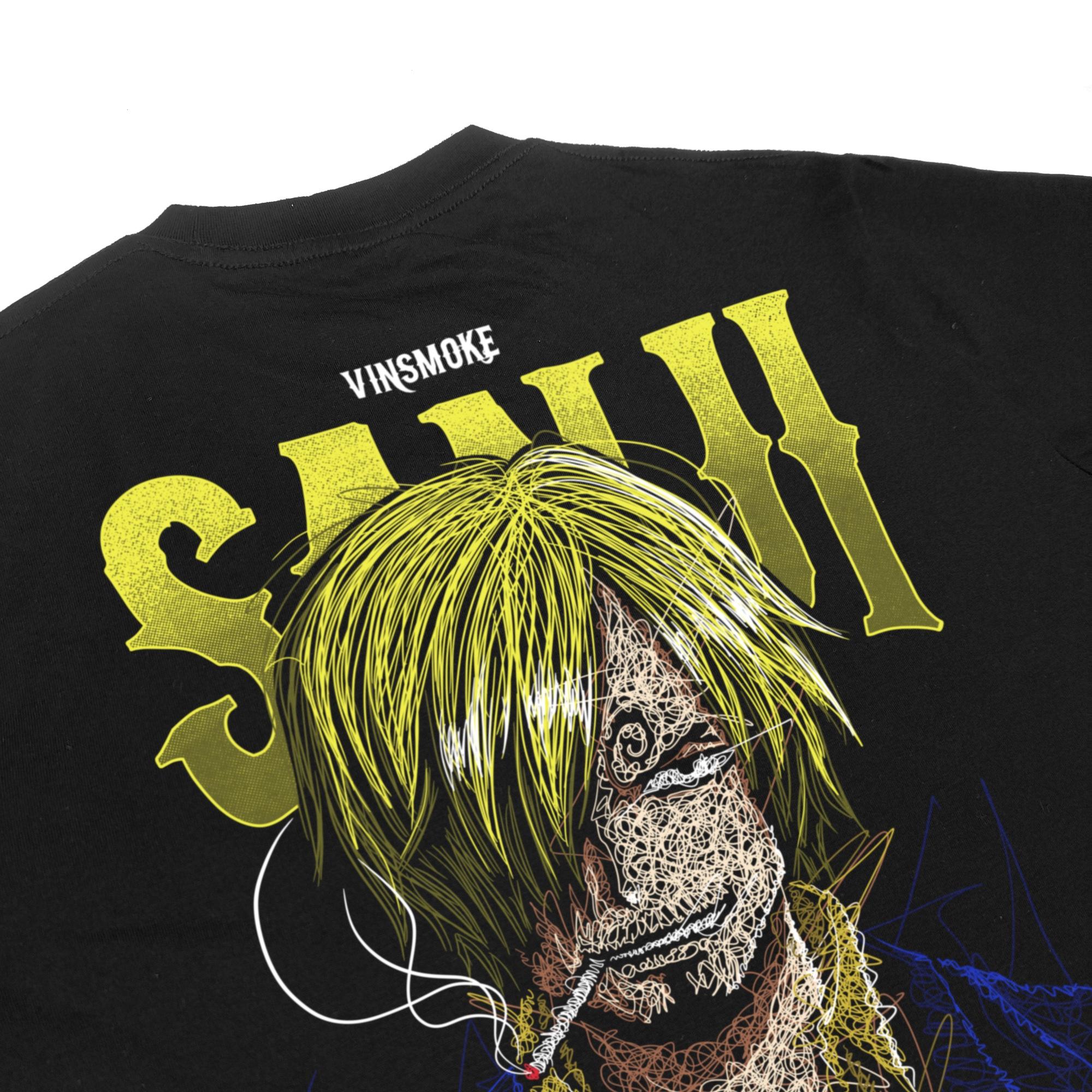 Zetproject Zetsu - Kaos Tshirt Anime Distro Hitam Pria Wanita Lengan Pendek - Sanji-5