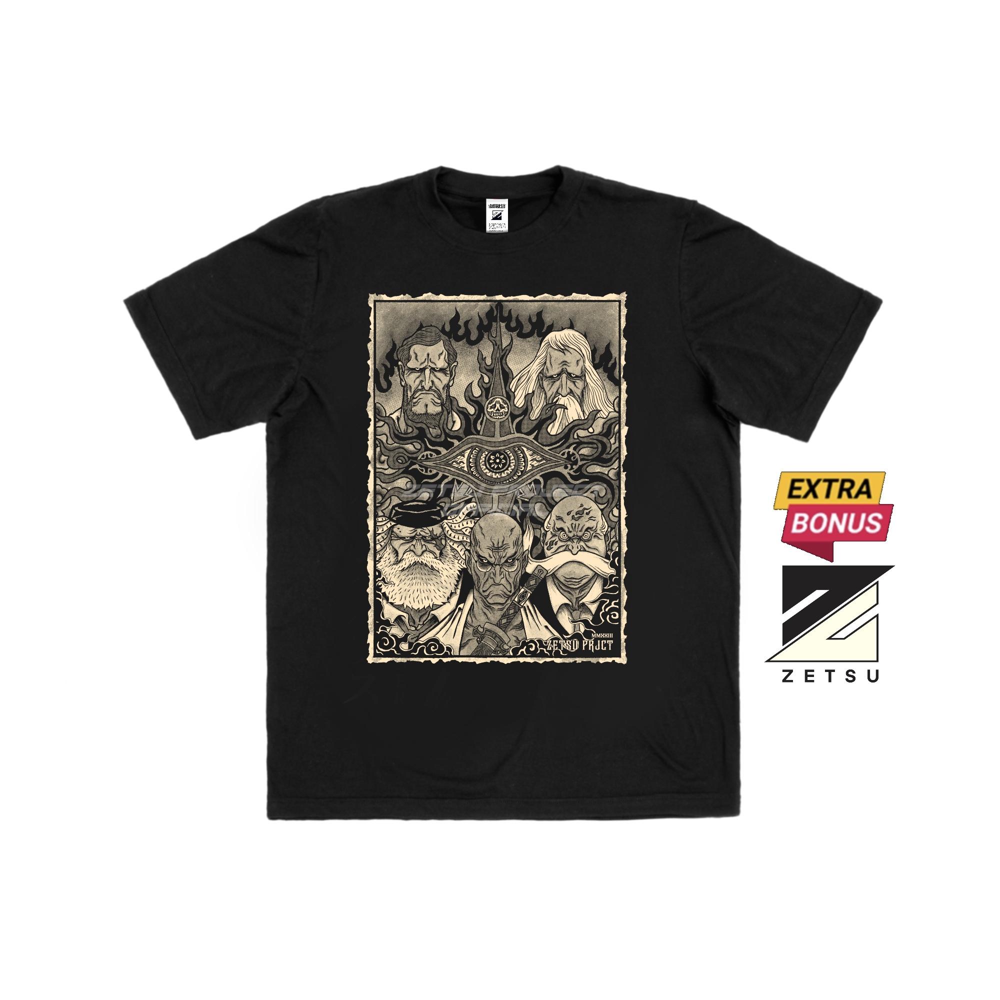 Zetproject Zetsu - Kaos Tshirt Anime Distro Hitam Pria Wanita Lengan Pendek - Fivegoro-4