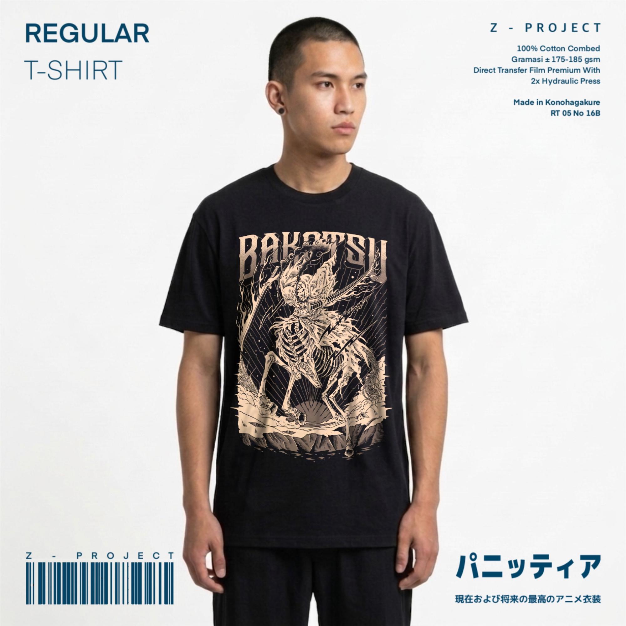 Zetproject Zetsu - Kaos Tshirt Anime Distro Hitam Pria Wanita Lengan Pendek - Nusjuro