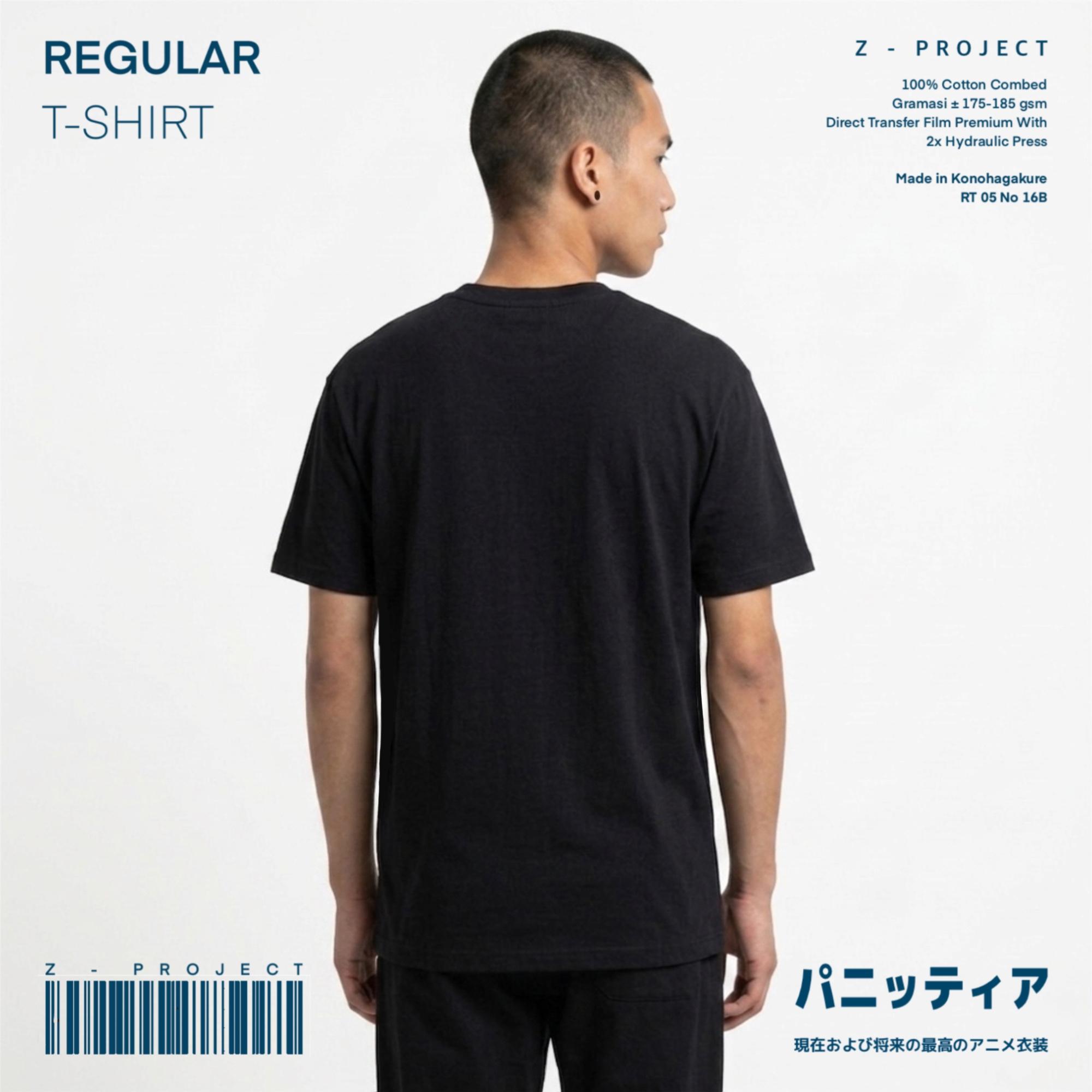 Zetproject Zetsu - Kaos Tshirt Anime Distro Hitam Pria Wanita Lengan Pendek - Saturn-3