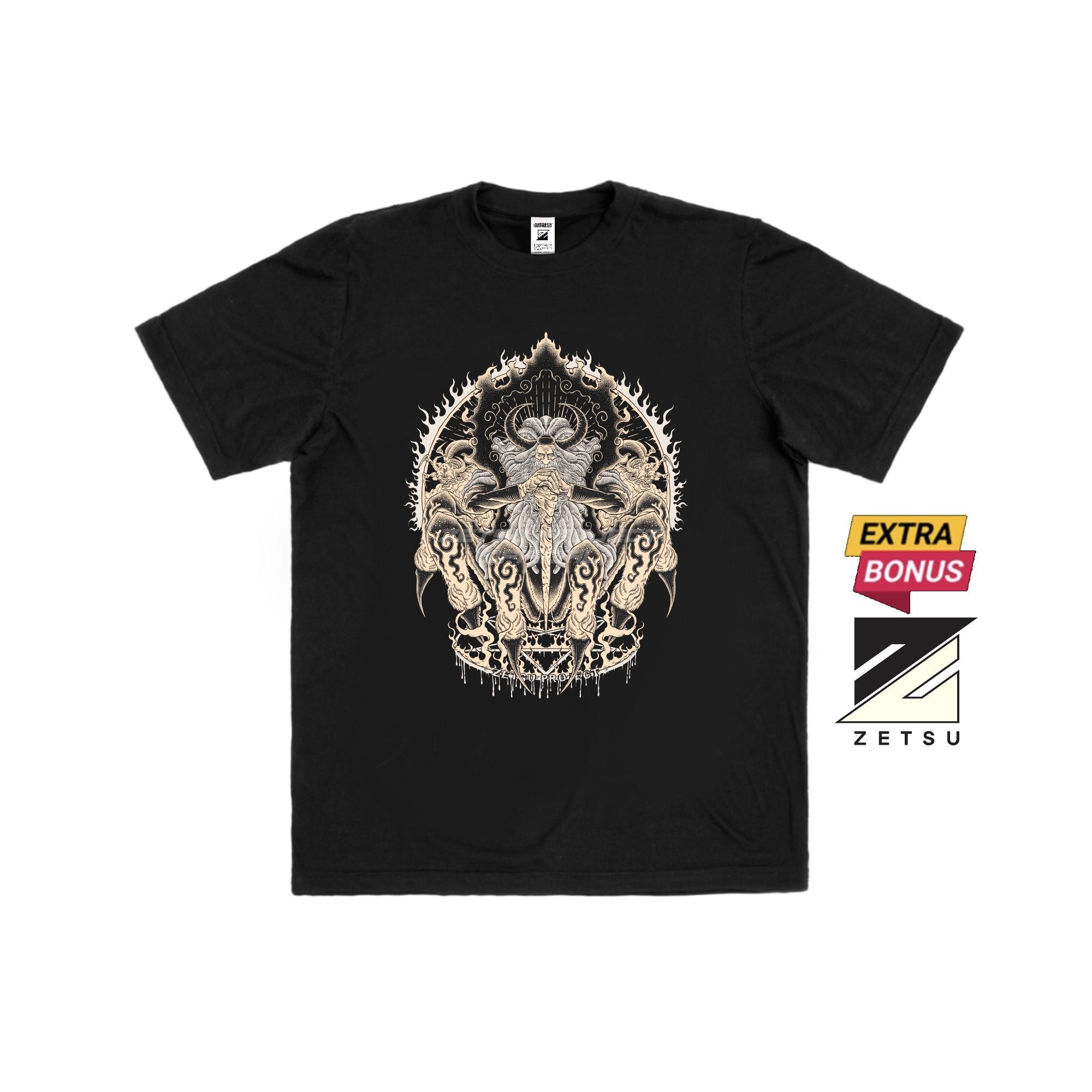Zetproject Zetsu - Kaos Tshirt Anime Distro Hitam Pria Wanita Lengan Pendek - Saturn-4