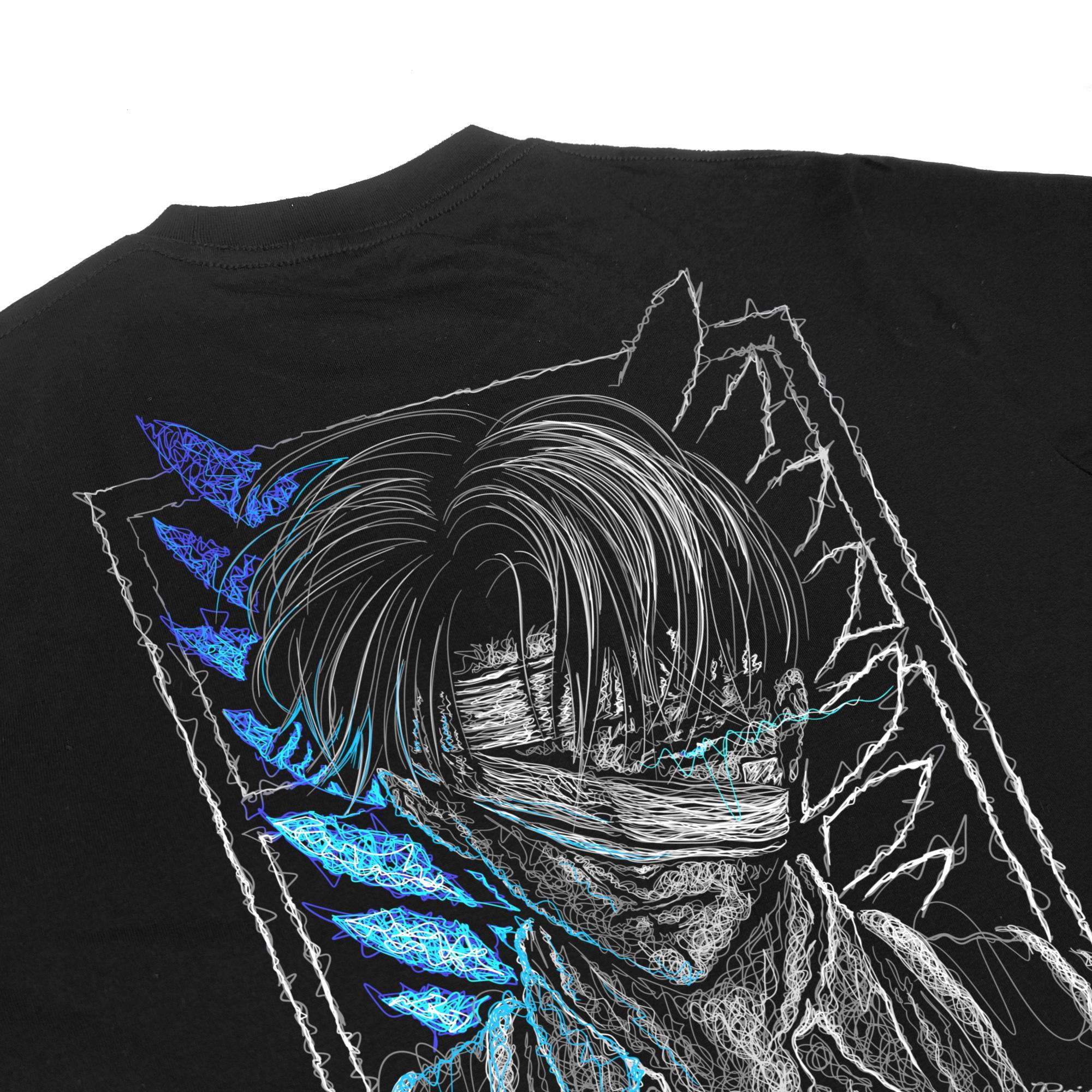 Zetproject Zetsu - Kaos Tshirt Anime Distro Hitam Pria Wanita Lengan Pendek - Levi-5
