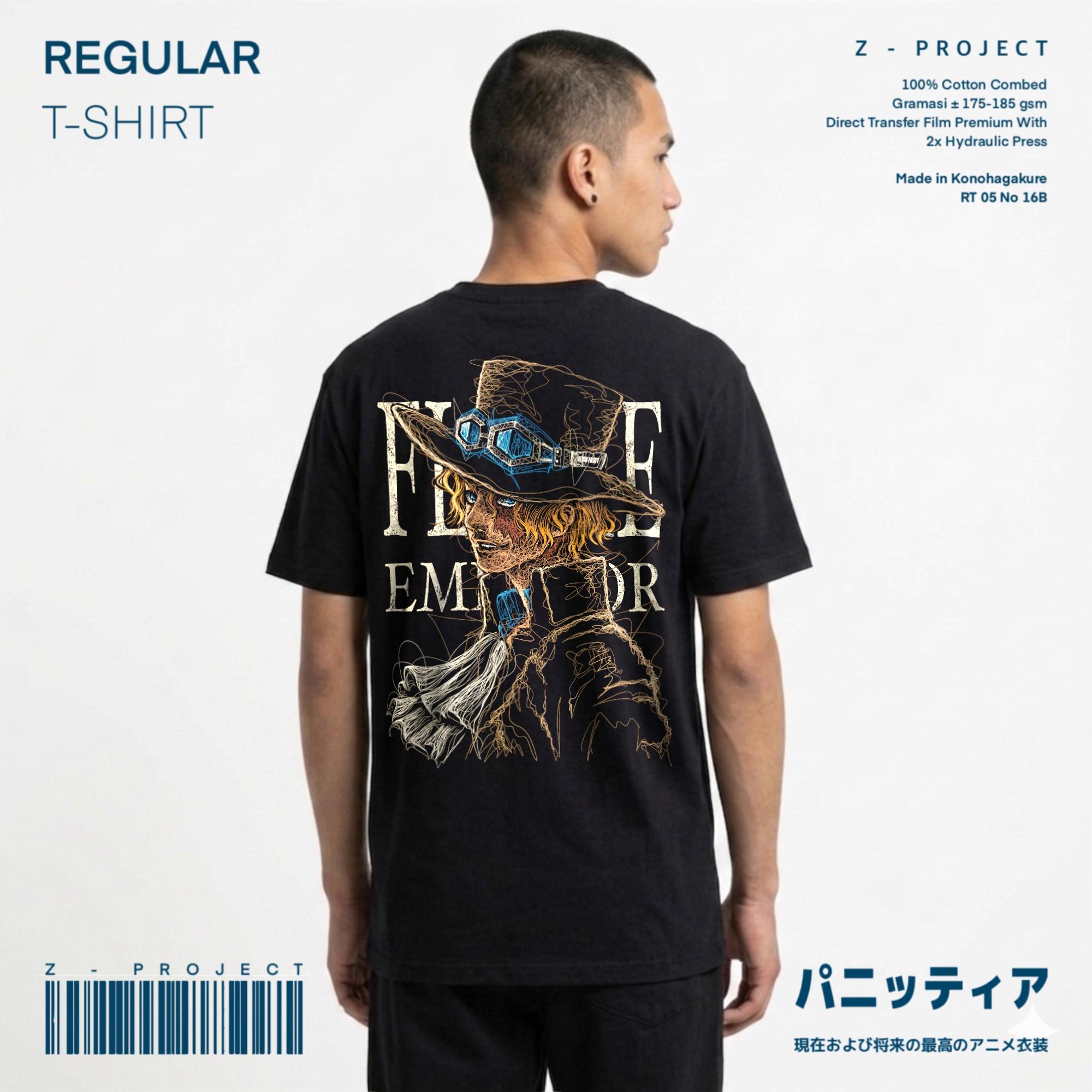 Zetproject Zetsu - Kaos Tshirt Anime Distro Hitam Pria Wanita Lengan Pendek - Sabo