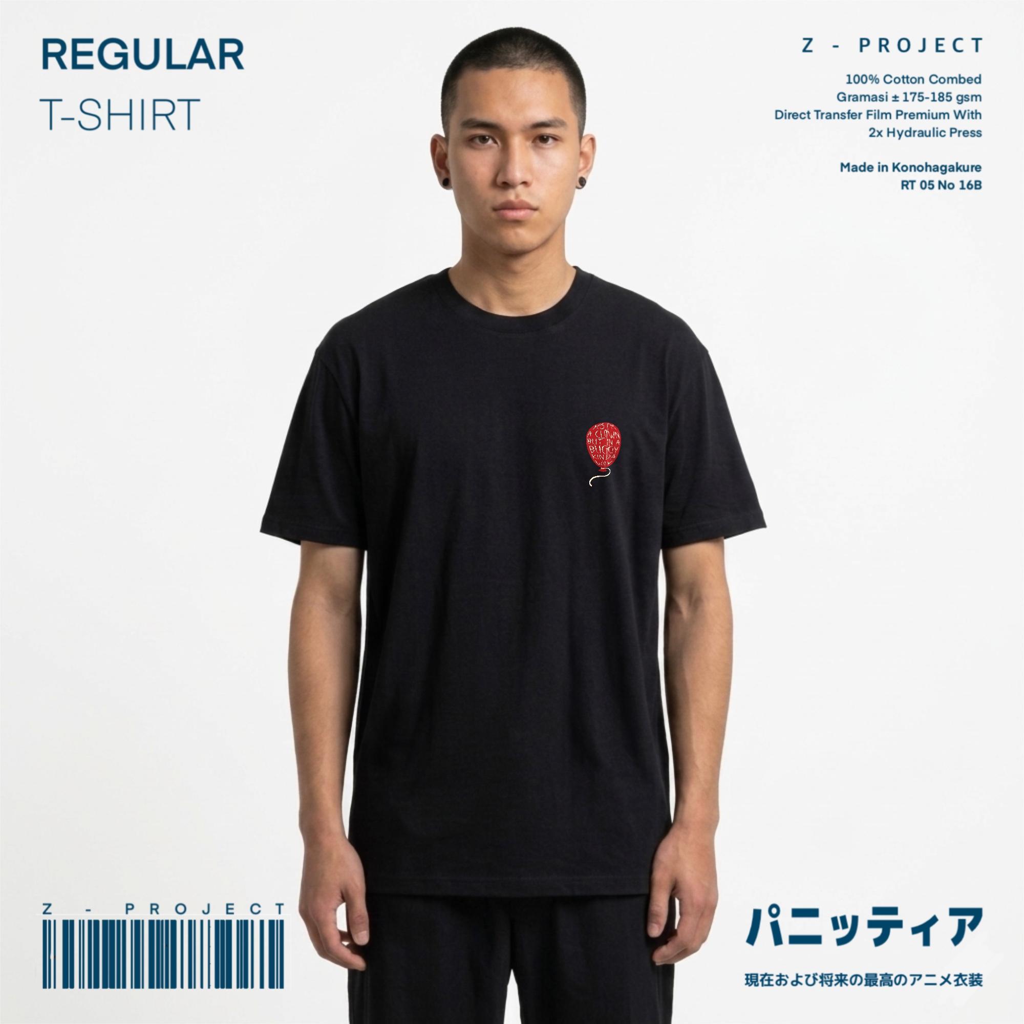 Zetproject Zetsu - Kaos Tshirt Anime Distro Hitam Pria Wanita Lengan Pendek - Buggy-3