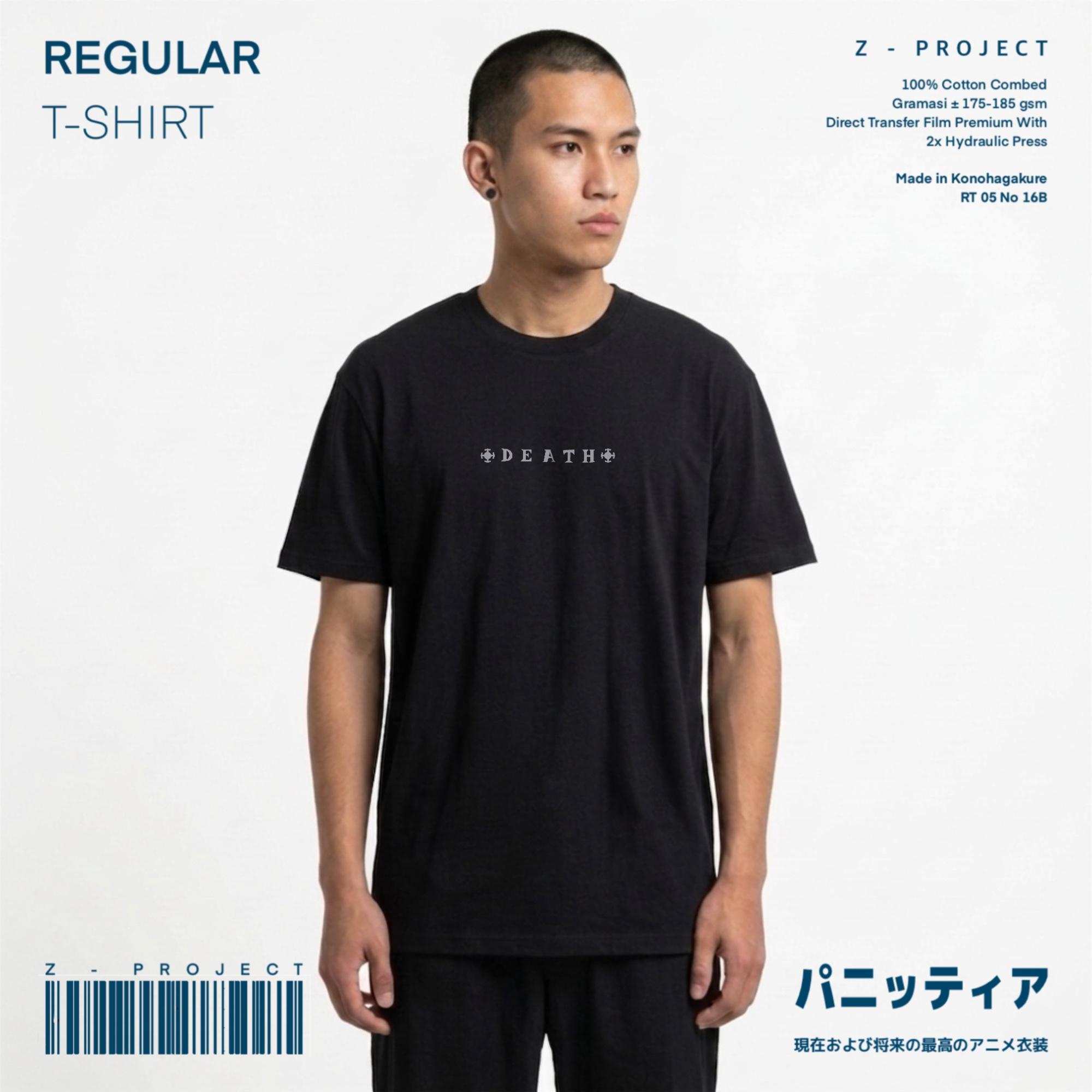 Zetproject Zetsu - Kaos Tshirt Anime Distro Hitam Pria Wanita Lengan Pendek - Law-3