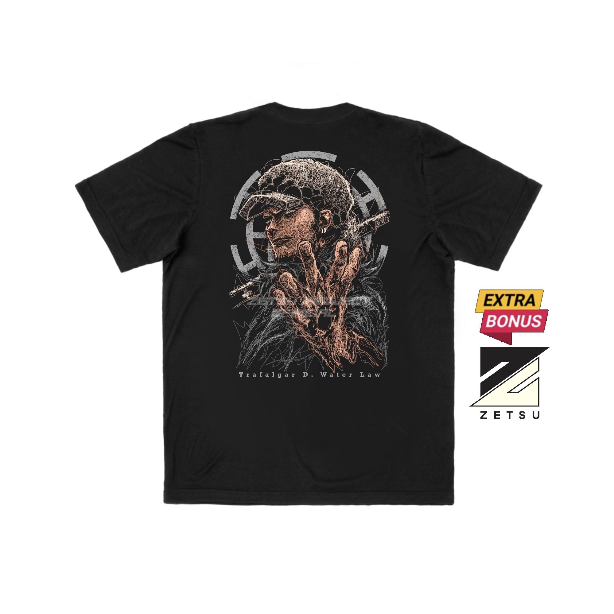 Zetproject Zetsu - Kaos Tshirt Anime Distro Hitam Pria Wanita Lengan Pendek - Law-4