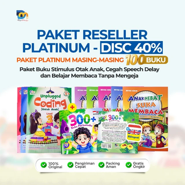 PAKET RESELLER PLATINUM (Total 300 Buku) Coding AHSM dan 300 Kata