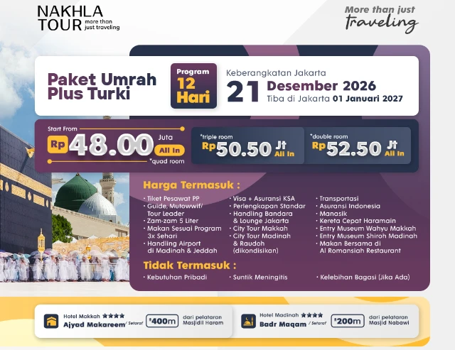 Umroh Plus Turki 12 Hari