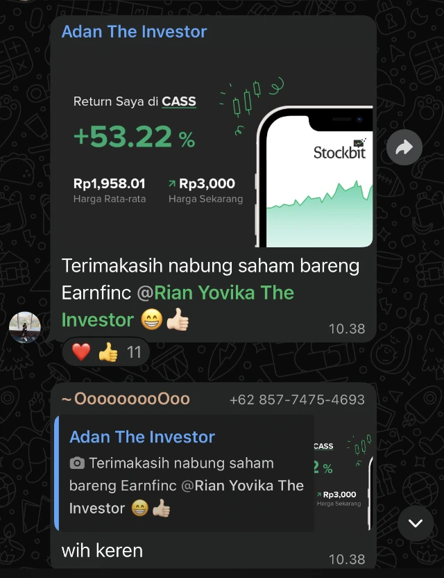 Testimoni member Earnfinc tentang CASS