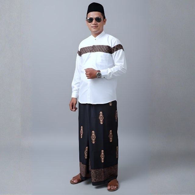 Set SARKO – Sarung & Baju Koko Motif Batik Kobata (Dewasa)
