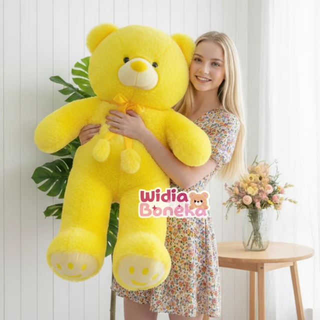 Boneka Teddy Bear Syal Telapak Jumbo SNI 90cm