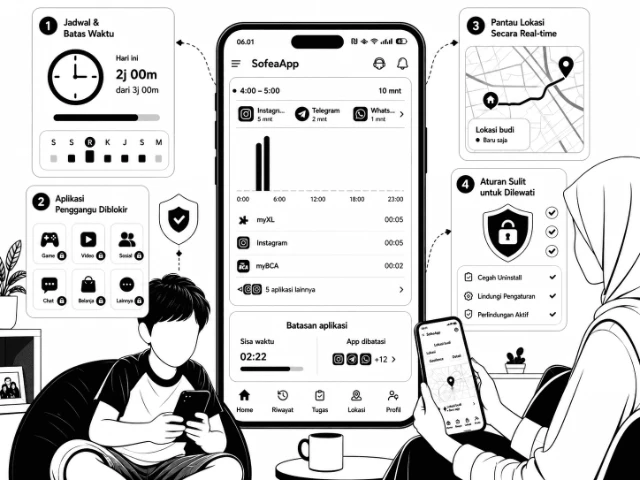 Fitur SofeaApp untuk orang tua