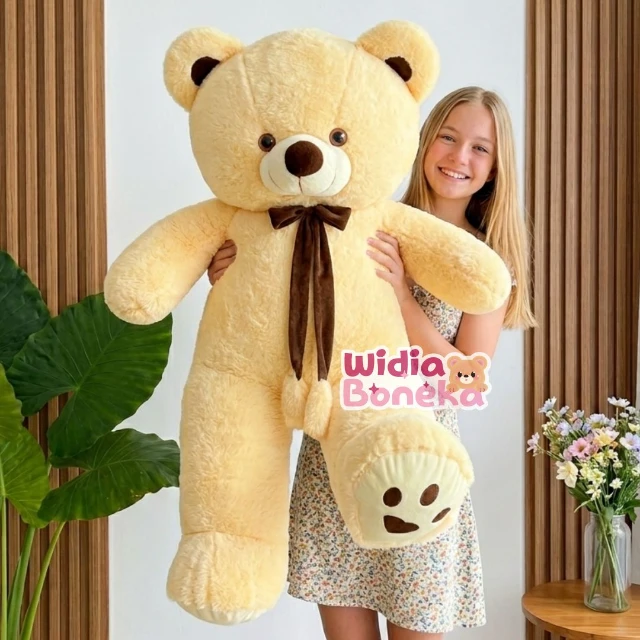 Boneka Teddy Bear Telapak Syal JUMBO 90cm Bahan Import Kualitas Premium