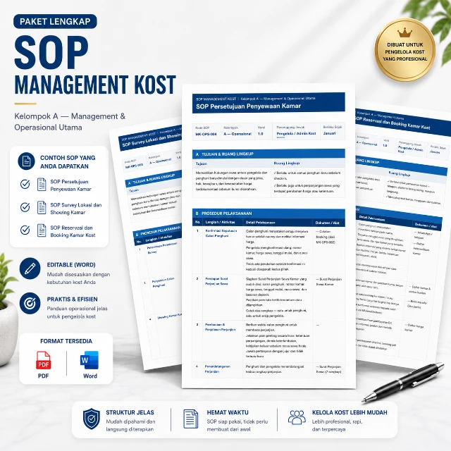 SOP Managemen Kost + Bonus Spesial