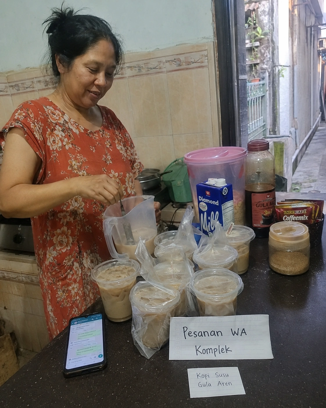hasil jualan kopi