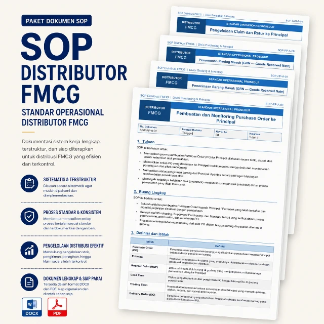 SOP Distributor FMCG (Fast Moving Consumer Goods) + Bonus