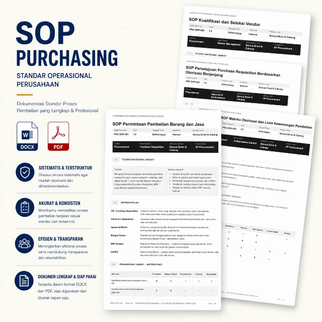SOP Purchasing Lengkap 60 Macam + Bonus