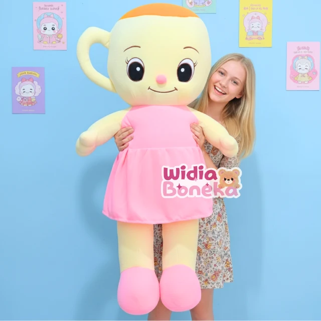 Boneka Ballerina Cappucina Super Jumbo Tinggi 90cm Boneka Viral Anomali Sudah Dilengkapi Lampu LED