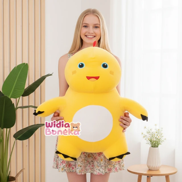 Boneka Dino Naloong Kuning Size L 35cm