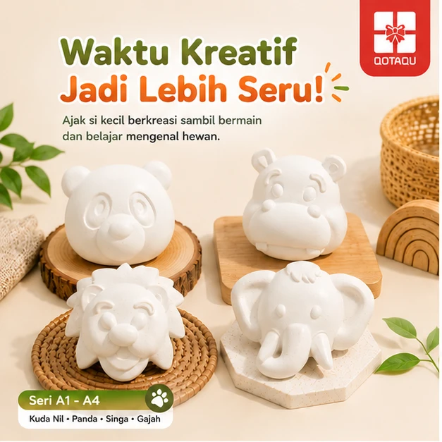Gypsum Lukis Anak Seri Animal