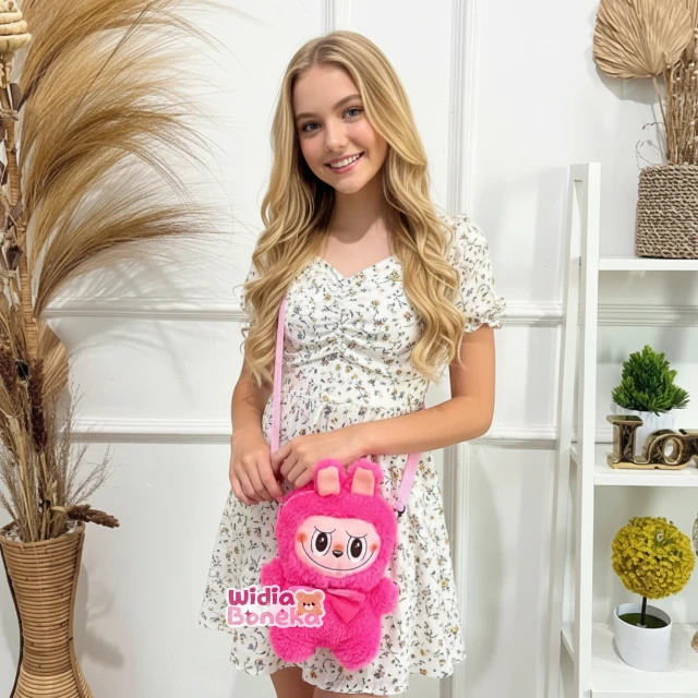 Tas Boneka Labubu Slempang Untuk Anak-anak Dan Dewasa Lucu Termurah