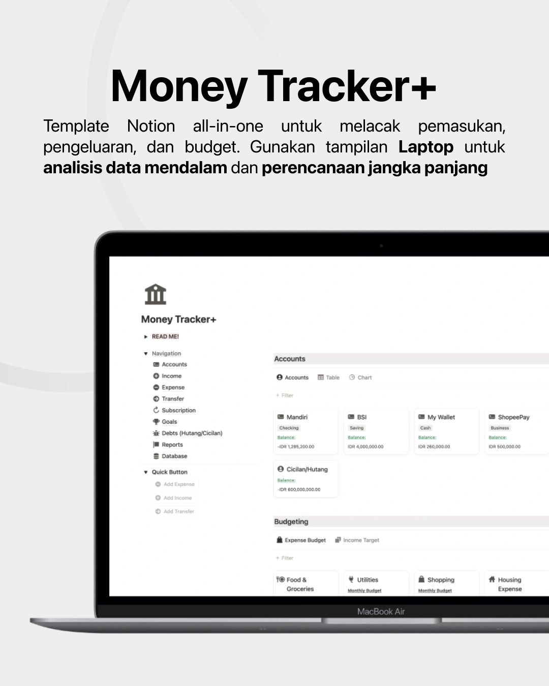 Money Tracker PC View
