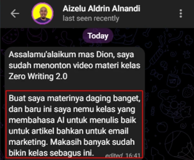 Testimoni peserta