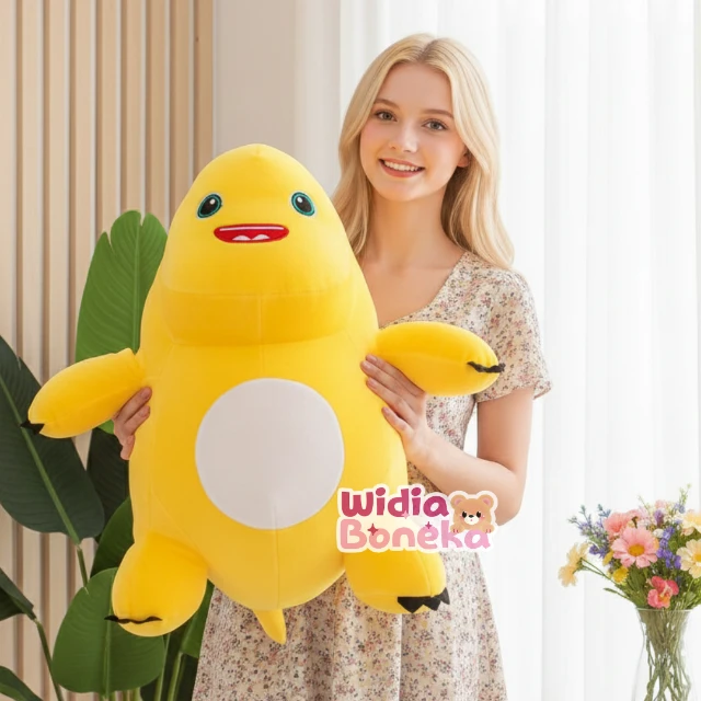 Boneka Dino Nailong Jumbo Ukuran 60cm Boneka Dino Kuning