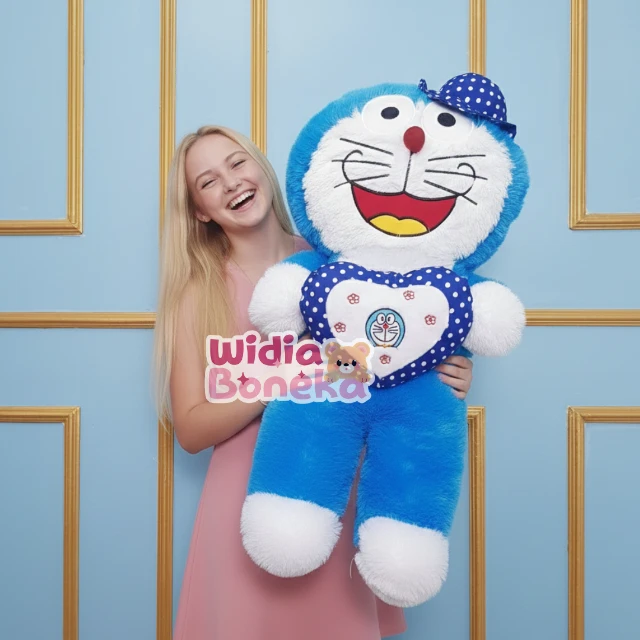 Boneka Doraemon Jumbo Topi Love Berdiri 1 meter