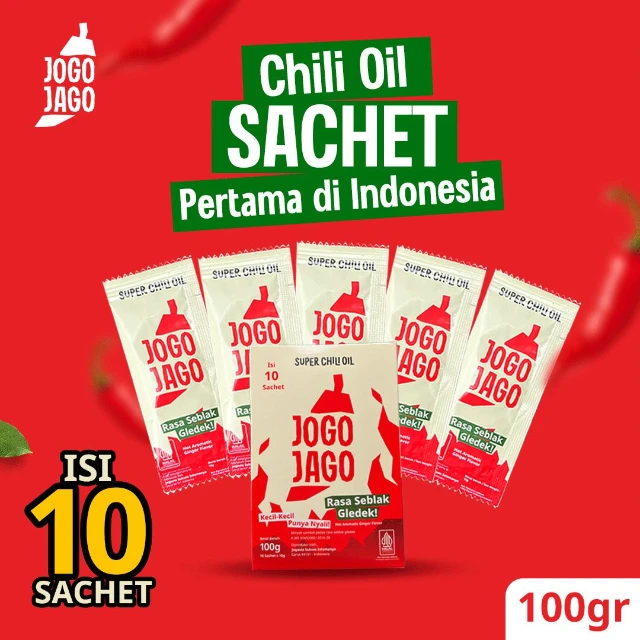 Jogojago Chilli Oil Sachet Pertama di Indonesia | Chili Oil Seblak Pedas & Praktis.
