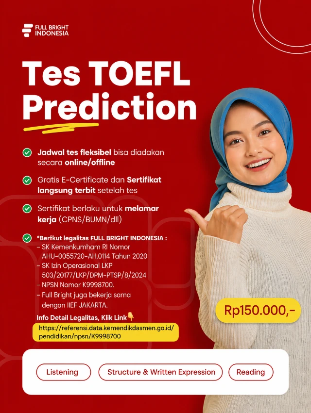 A9- Tes TOEFL Prediction (Plus Sertifkat)