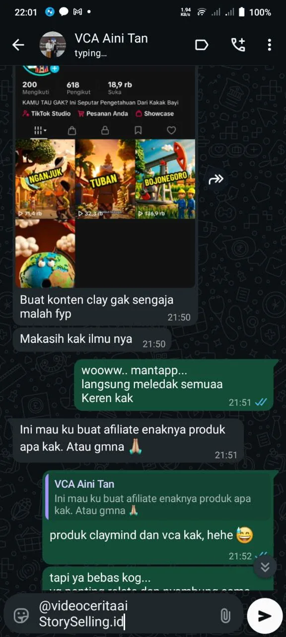 Testimoni member VCA 4