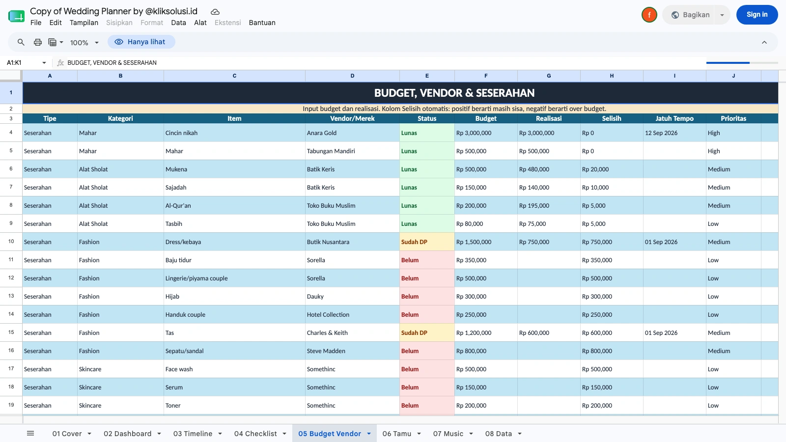 Budget Vendor