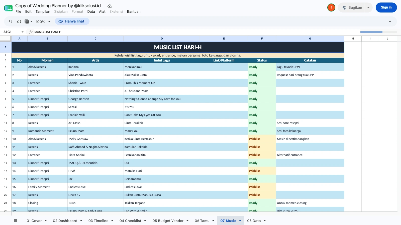 Playlist Musik