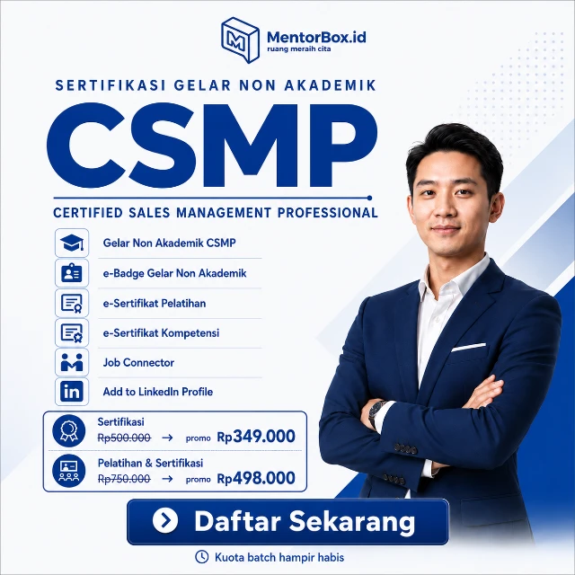 Sertifikasi Kompetensi/Profesi Asosiasi | Certified Sales Management Professional (CSMP)